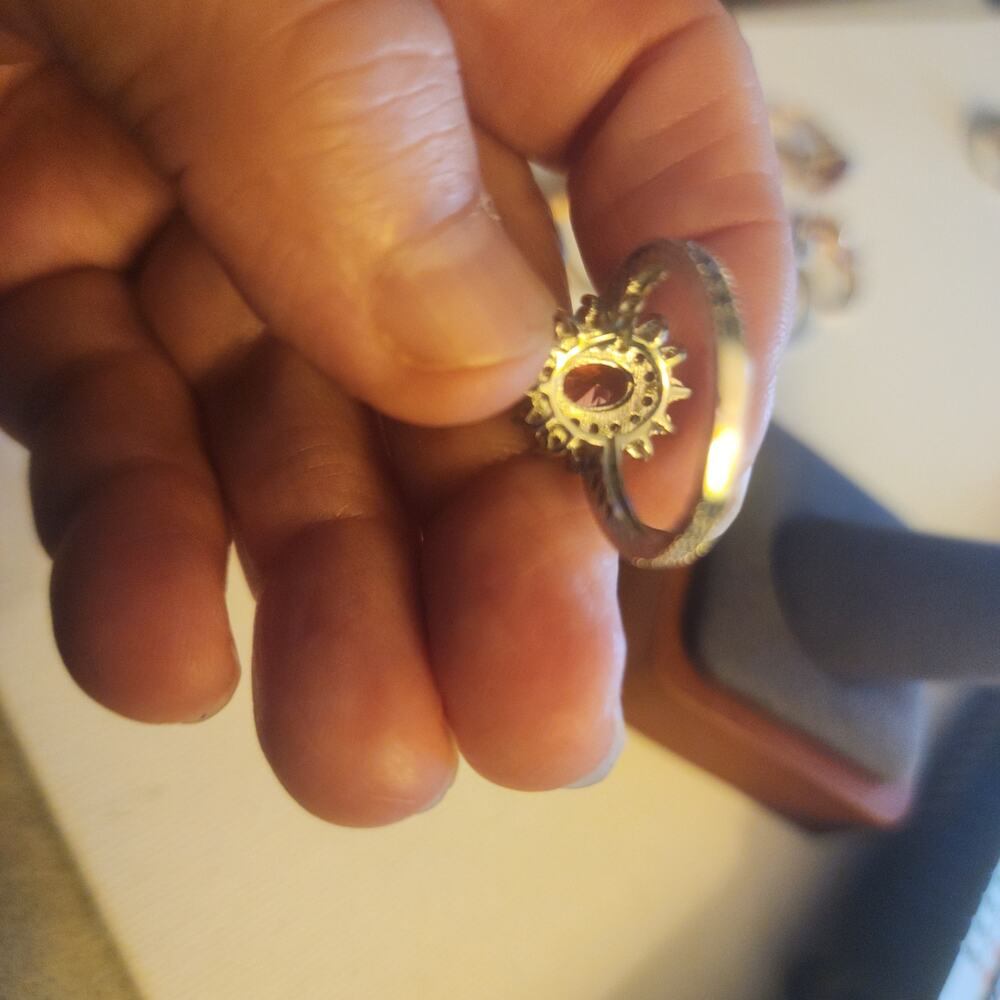 925 SILVER SZ 6 CUBIC ZIRCONIA GEMSTONE RING - Picture 5 of 6